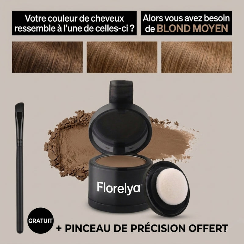 Florelya™ – Couverture instantanée des racines et des cheveux gris