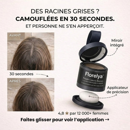 Florelya™ – Couverture instantanée des racines et des cheveux gris