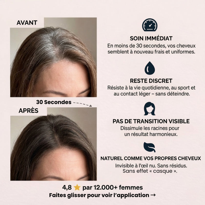 Florelya™ – Couverture instantanée des racines et des cheveux gris