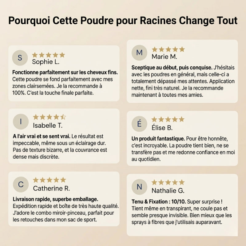 Florelya™ – Couverture instantanée des racines et des cheveux gris