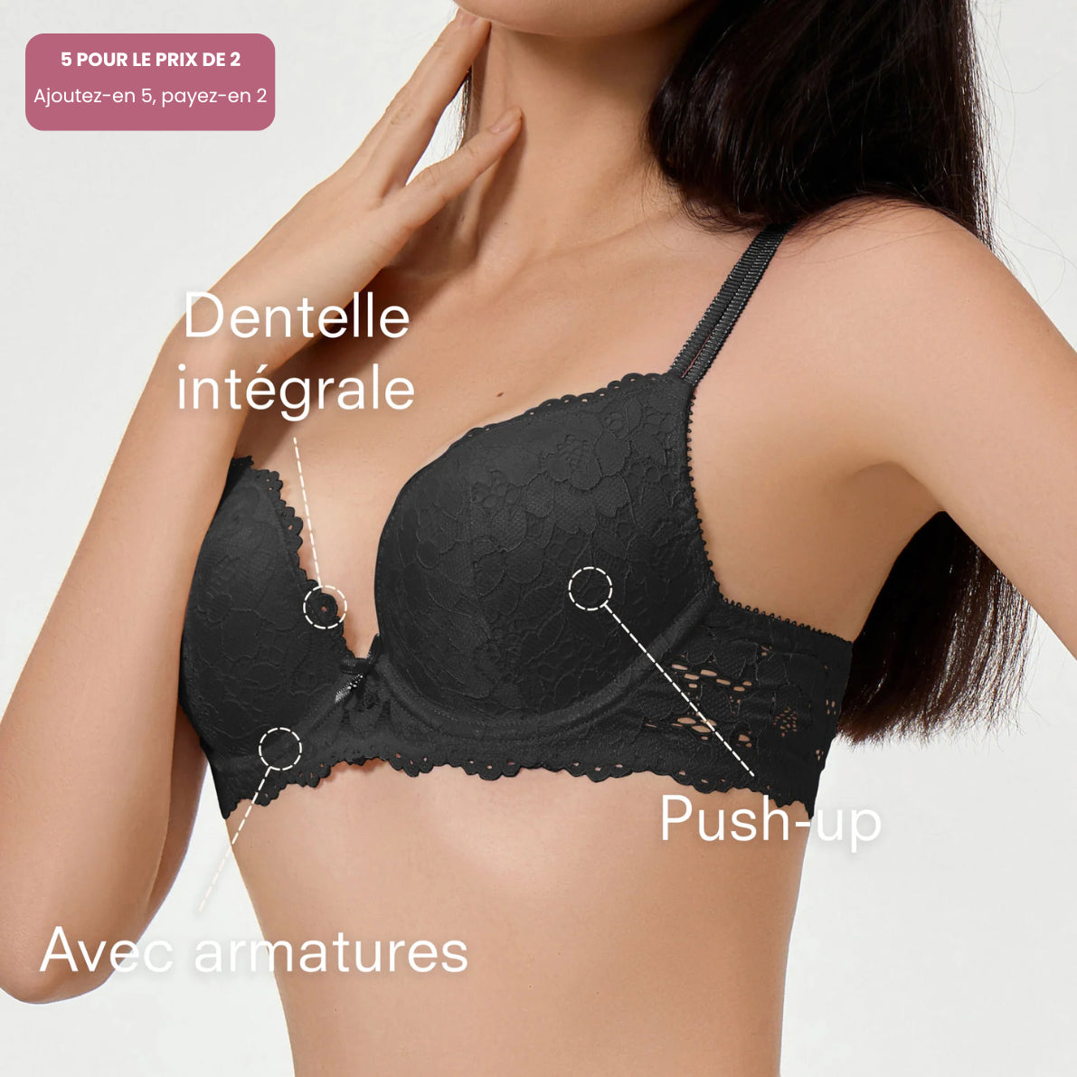Soirée Romantique Dentelle - Soutien-gorge push-up