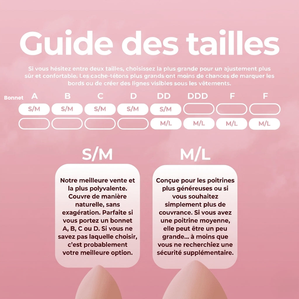Cache-tétons triangulaires sans adhésif