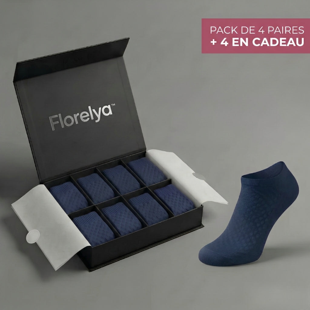 Chaussettes Florelya basses en fibre de bambou premium