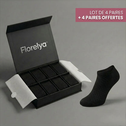 Chaussettes Florelya basses en fibre de bambou premium