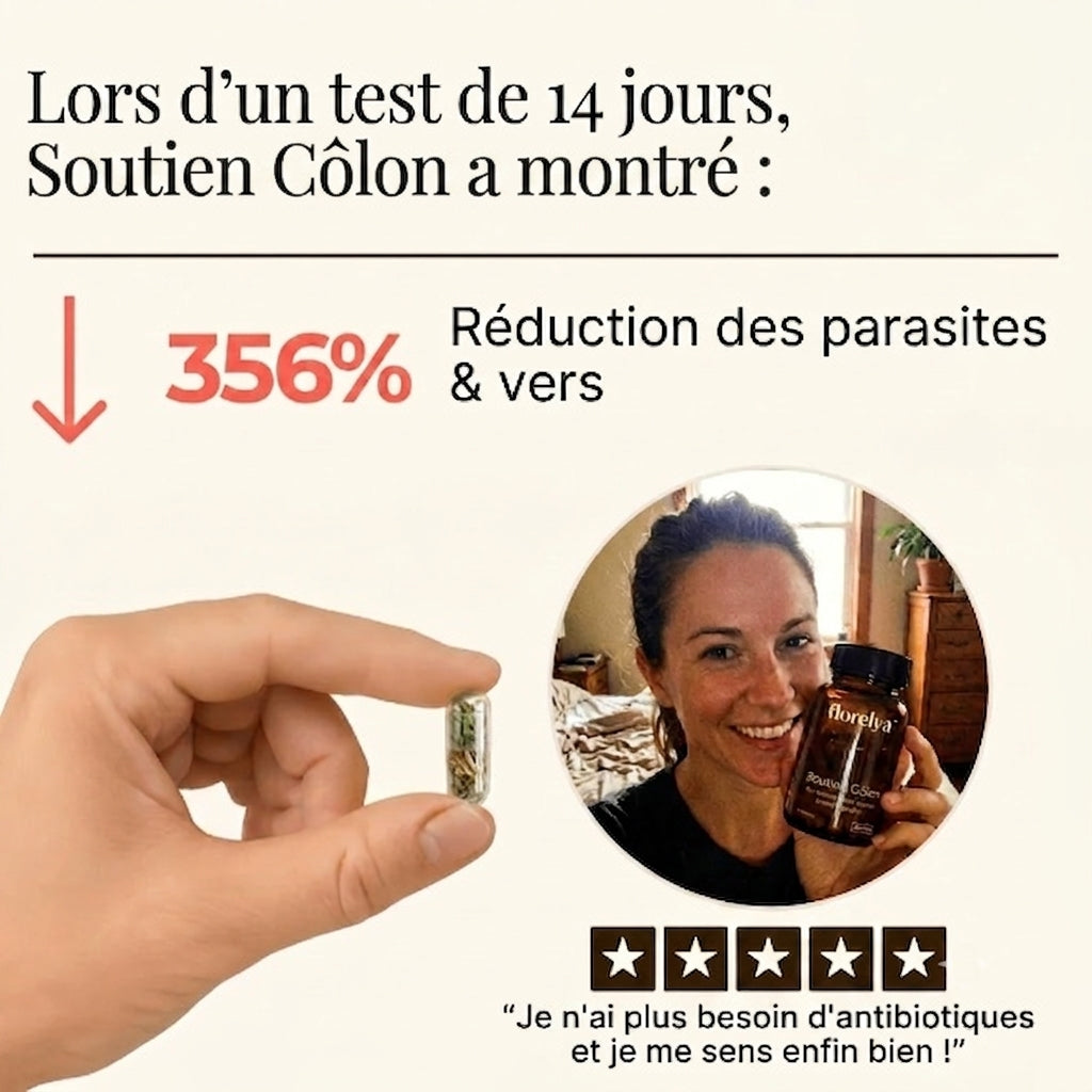 Ventre Plat – Soutien du côlon | Éliminez les parasites, purifiez vos intestins et sentez-vous plus légère