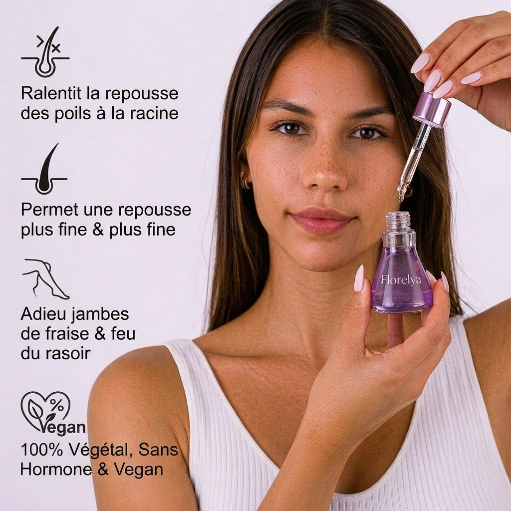 Stop à la pousse des poils, formule végétale