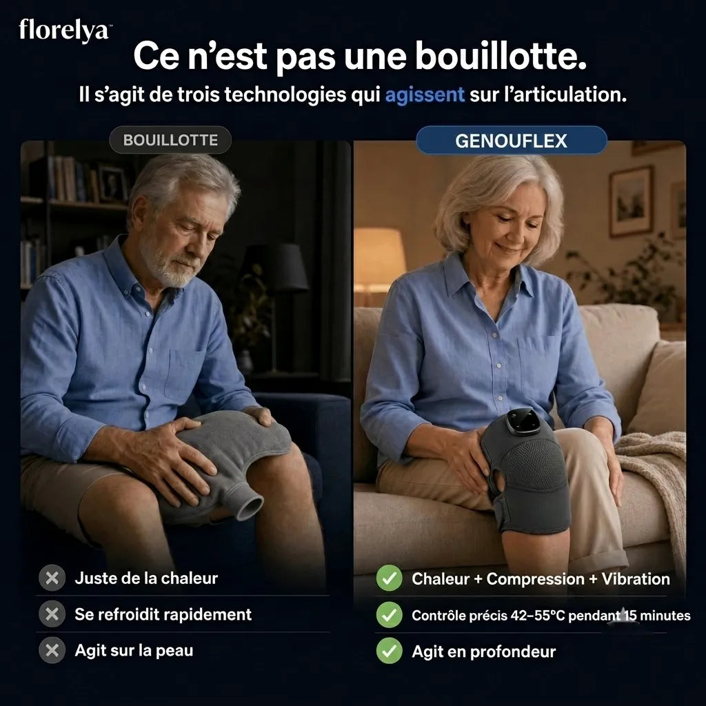 GenouFlex — Masseur thérapeutique du genou 3-en-1