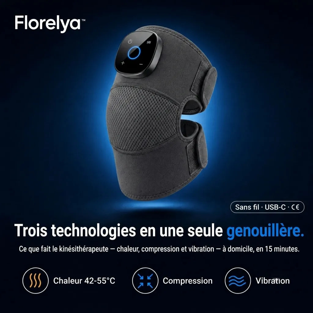 GenouFlex — Masseur thérapeutique du genou 3-en-1