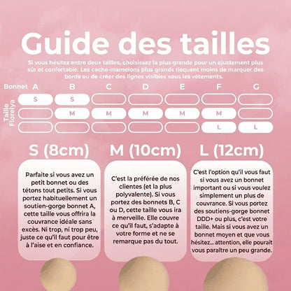 Cache-tétons circulaires sans adhésif