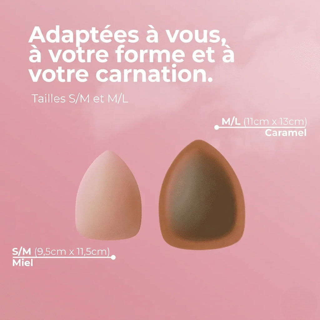 Cache-tétons triangulaires sans adhésif