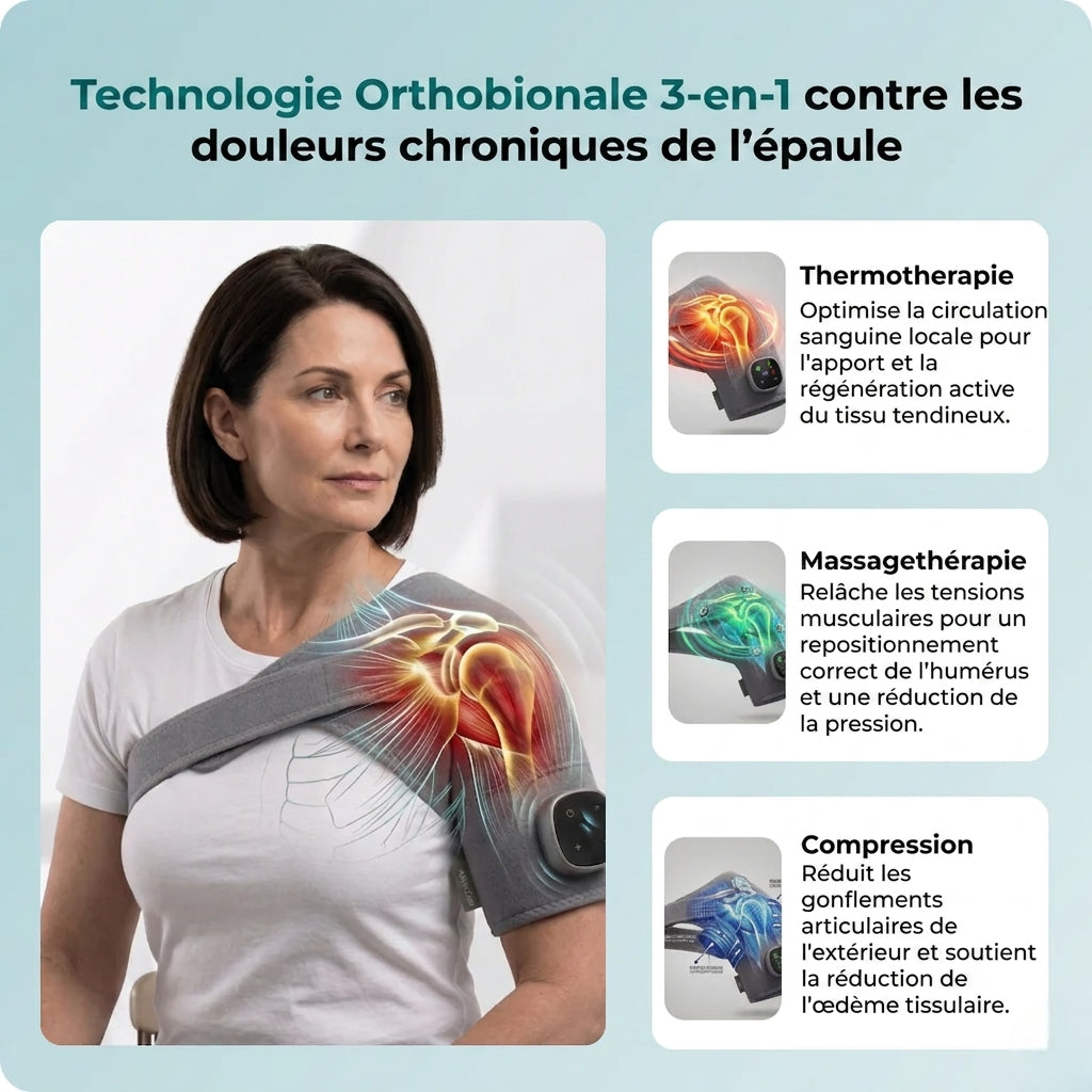 Florelya Masseur d'épaule 3-en-1