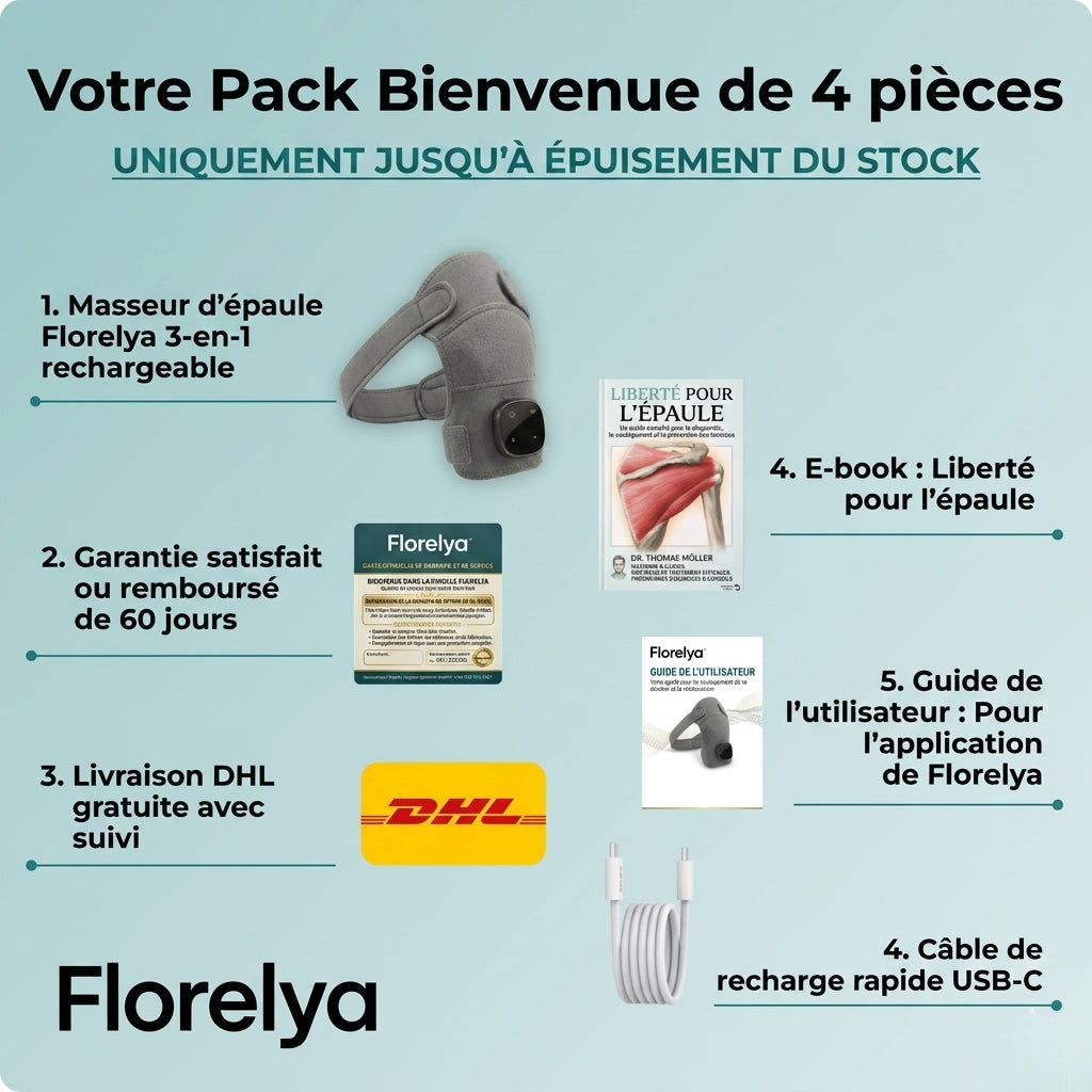Florelya Masseur d'épaule 3-en-1