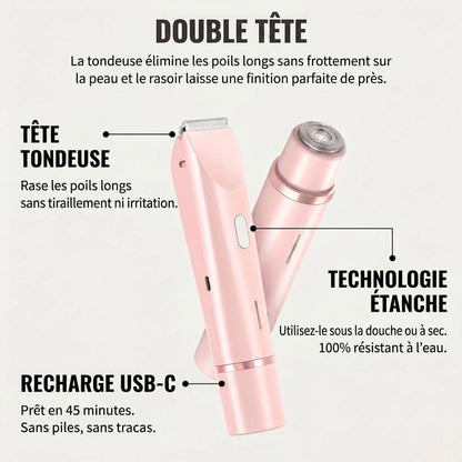 Rasoir 2-en-1 pour le Bikini et le Corps Florelya™