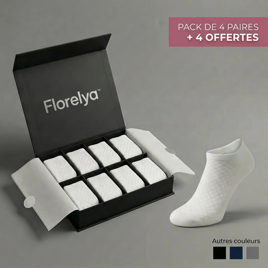 Chaussettes Florelya basses en fibre de bambou premium
