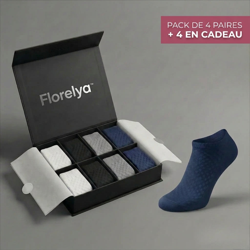 Chaussettes Florelya basses en fibre de bambou premium