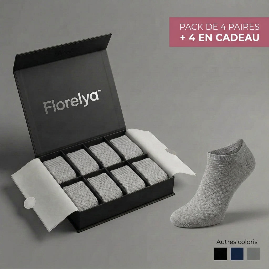 Chaussettes Florelya basses en fibre de bambou premium