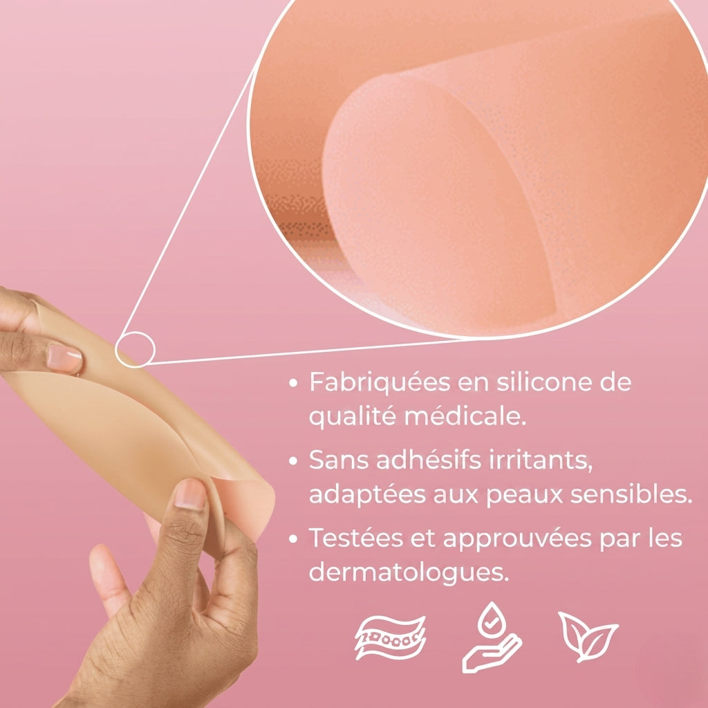 Cache-tétons triangulaires sans adhésif