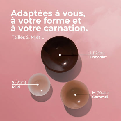 Cache-tétons circulaires sans adhésif