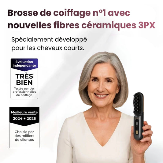 La PREMIÈRE brosse coiffante intelligente pour cheveux courts