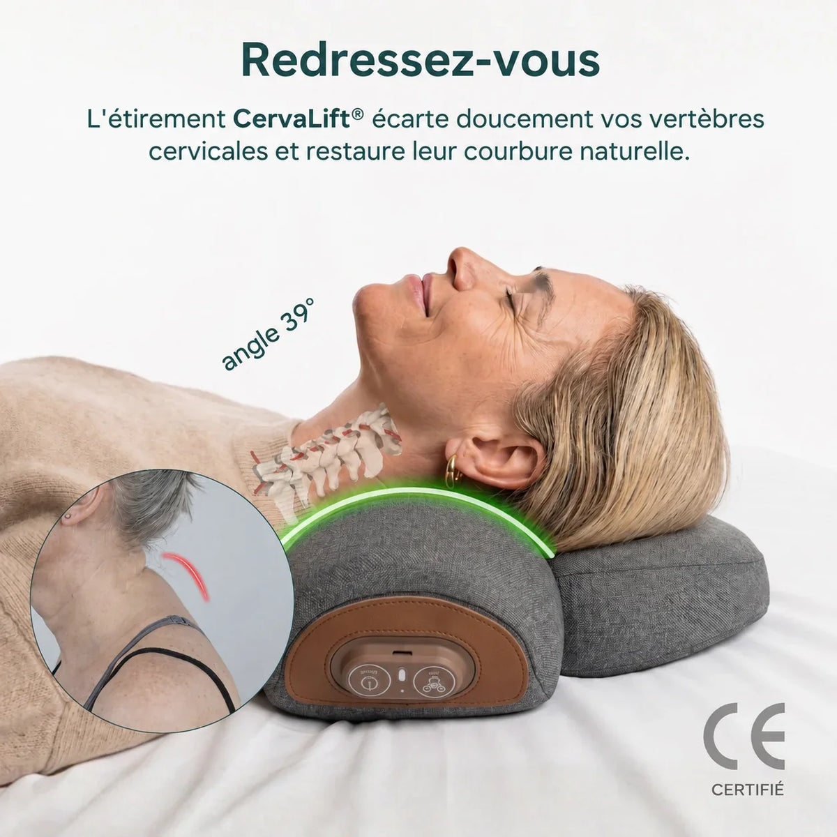 Cervalia® – appareil de massage cervical 3-en-1