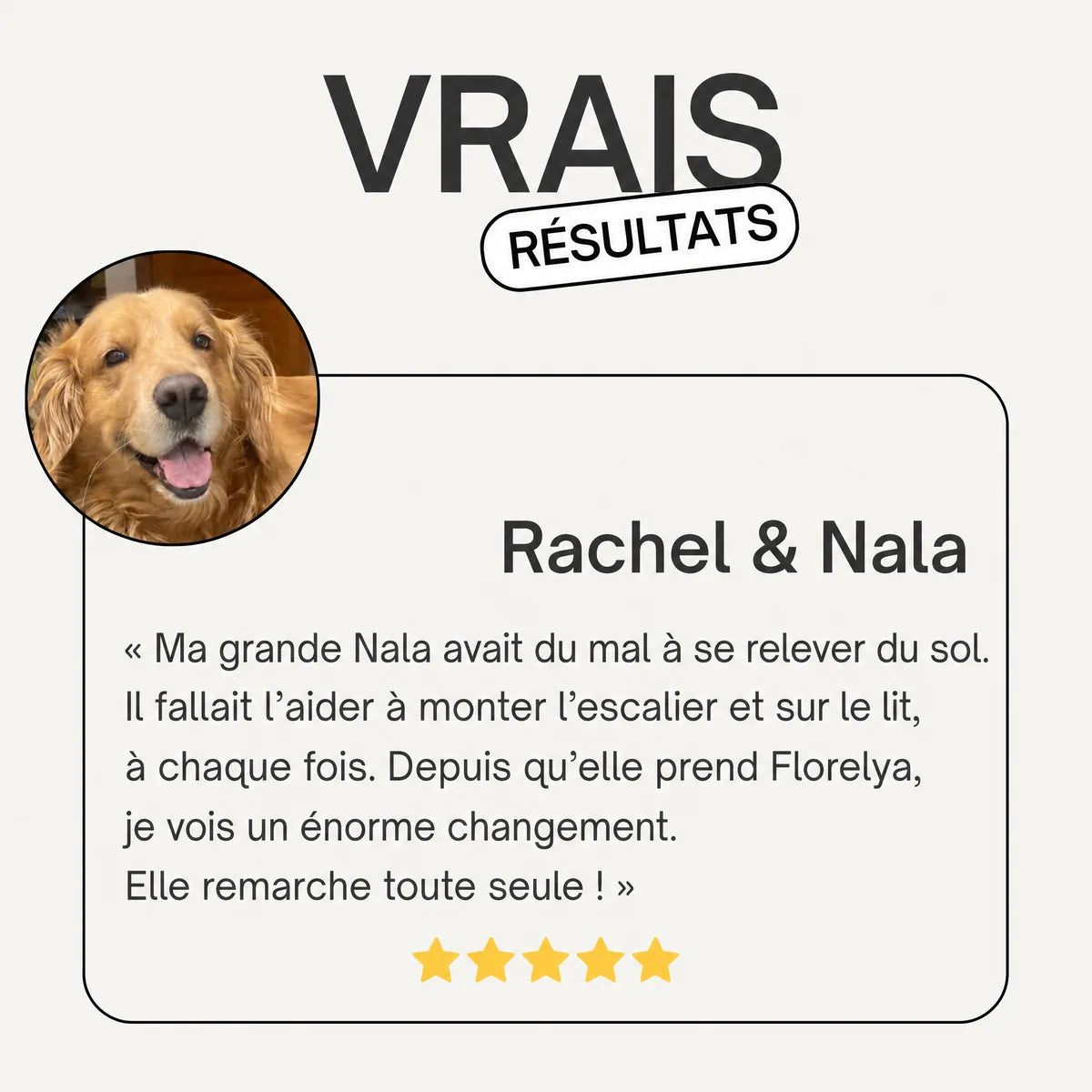 Vrais résultats : Rachel & Nala